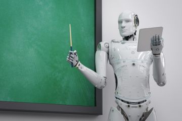 A robot teacher A robot teacher