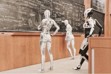 Robots teaching and learning maths