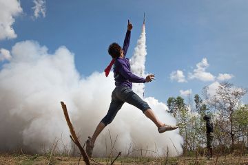 Rocket blasts off