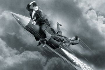 Two men on a rocket Two men on a rocket