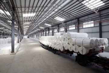 Rolls of paper loaded at paper mill Rolls of paper loaded at paper mill