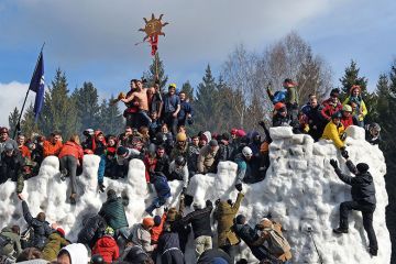 Climbing over a wall Climbing over a wall
