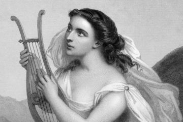 Sappho (black and white illustration) Sappho (black and white illustration)
