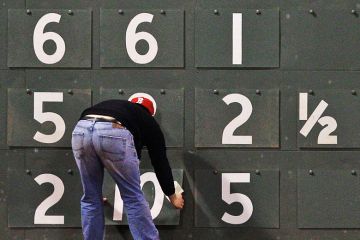 A scoreboard worker changes the scores, to illustrate a new online tool that seeks to correct biases in student evaluations. A scoreboard worker changes the scores, to illustrate a new online tool that seeks to correct biases in student evaluations.