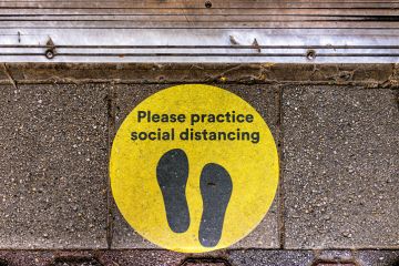 istock a social distancing sign a social distancing sign