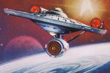 A postage stamp featuring the Starship Enterprise, illusteating the launch of Adelaide University A postage stamp featuring the Starship Enterprise, illusteating the launch of Adelaide University