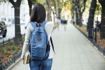 Student on campus