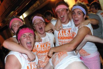 Students drinking on a night out Students drinking on a night out