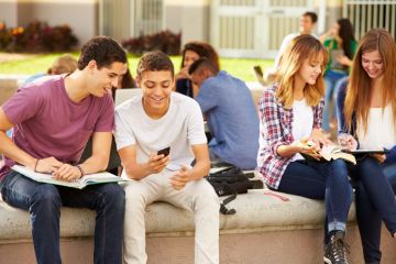 Students on campus Students on campus