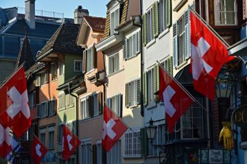 Swiss flags