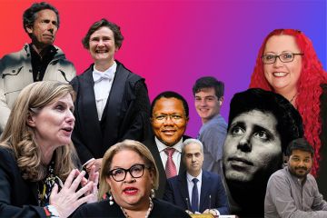 Faces of 2023. People who shaped higher education headlines. Left to right: Edward Blum, Elizabeth Magill, Irene Tracey, Megan Davis, Sakhela Buhlungu, Sufyan Tayeh, Theo Baker, Sam Altman, Siouxsie Wiles, Sabyasachi Das Faces of 2023. People who shaped higher education headlines. Left to right: Edward Blum, Elizabeth Magill, Irene Tracey, Megan Davis, Sakhela Buhlungu, Sufyan Tayeh, Theo Baker, Sam Altman, Siouxsie Wiles, Sabyasachi Das