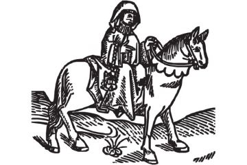 The prioress woodcut, Geoffrey Chaucer's The Canterbury Tales