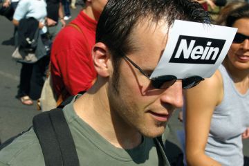 Duesseldorf, student demonstration against tuition fees