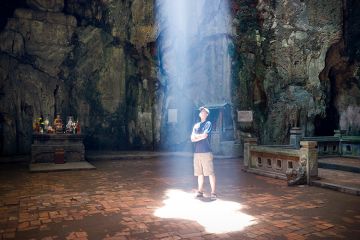 Man in a temple
