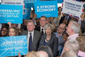 Theresa May on election campaign