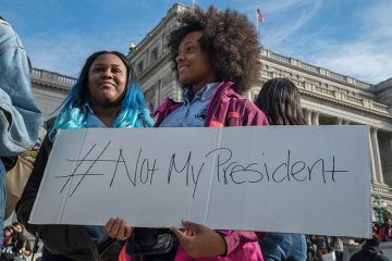Anti-Trump protesters