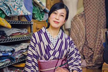 A woman wearing a kimono A woman wearing a kimono