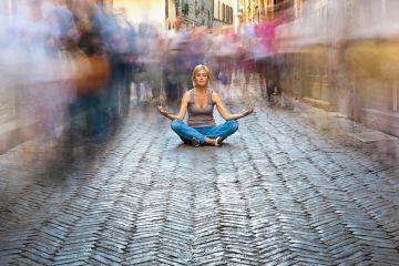 A woman in a yoga pose A woman in a yoga pose