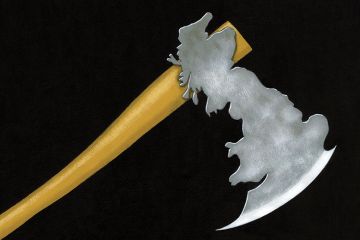 Illustration of map of UK as an axe