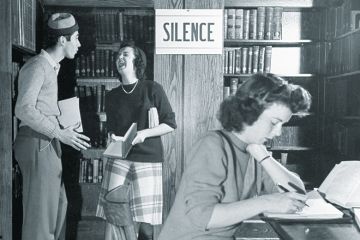 People being noisy in library