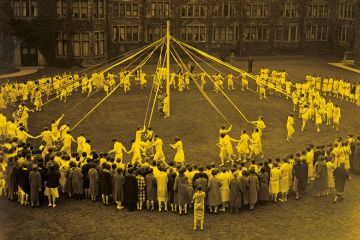 May Pole Dance on college grounds May Pole Dance on college grounds