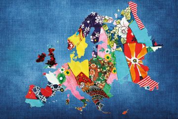Patchwork map of Europe