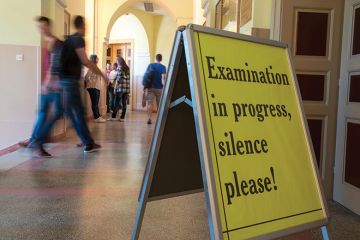 Examination in Progress, Silence Please sign Examination in Progress, Silence Please sign