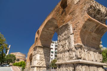 The Arch of Galerius in Thessaloniki, Greece The Arch of Galerius in Thessaloniki, Greece to illustrate the UK and Greece establishing a new transnational education partnership