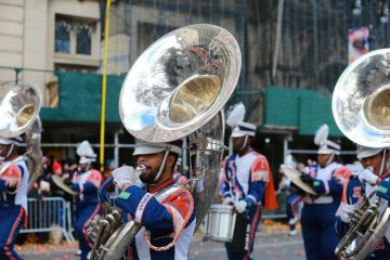 The Morgan State University Magnificent Marching Machine performs the medley of Everybody Dance during the 93rd Macy's 2019 Thanksgiving Day Parade in New York The Morgan State University Magnificent Marching Machine performs the medley of Everybody Dance during the 93rd Macy's 2019 Thanksgiving Day Parade in New York