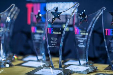 THE Leadership and Management Awards 2015 trophies