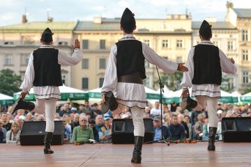 LJUD group from Slovenia performs “Invasion” on a street in Sibiu, Romania, 2013
