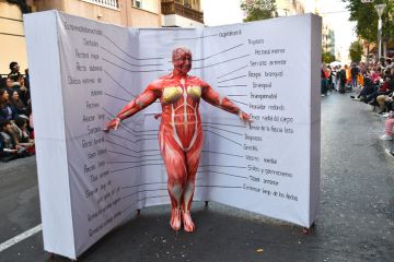 Torrevieja, Spain February 4, 2024 Participants of Annual Carnival Parade. Mardi Gras in Spain