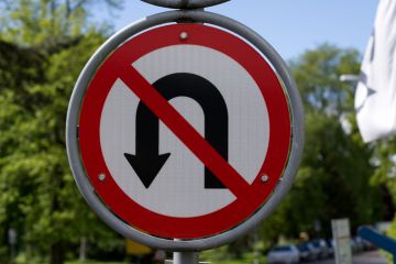 Traffic sign no u turn allowed Traffic sign no u turn allowed