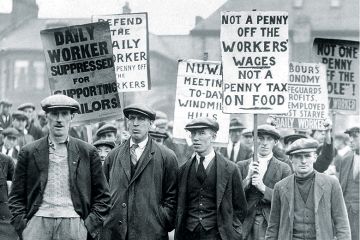UK workers demonstrating during General Strike of 1926