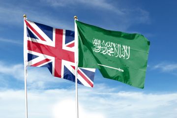 UK and Saudi Arabia flags UK and Saudi Arabia flags