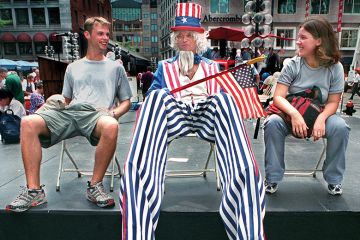 Uncle Sam taking a break in the Harbor Festival at Faneual hall Uncle Sam taking a break in the Harbor Festival at Faneual hall to illustrate I miss adrenaline of government, says Harvard’s soft power pioneer