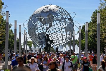 The Unisphere is seen as fans enter the grounds at the USTA Billie Jean King National Tennis Center in the Flushing neighbourhood of the Queens borough of New York City. To illustrate increasing participation in the World University Rankings. The Unisphere is seen as fans enter the grounds at the USTA Billie Jean King National Tennis Center in the Flushing neighbourhood of the Queens borough of New York City. To illustrate increasing participation in the World University Rankings.