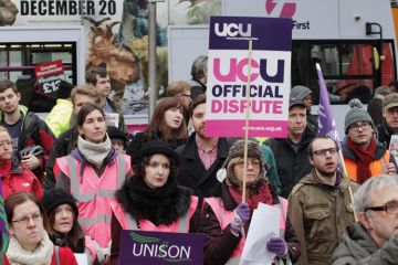 University and College Union (UCU) rally, Manchester