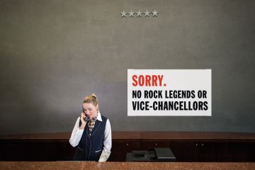 University hotel receptionist