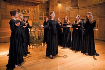 University of Saint Andrews students performing on stage
