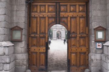 An open university gate