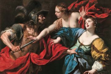 Venus Preventing her Son Aeneas from Killing Helen of Troy, by Luca Ferrari