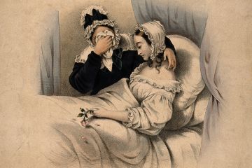 Victorian painting of dead woman