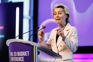 Ursula von der Leyen speaking at the Annual European Union Budget Conference in Brussels on May 20, where she confirmed that FP10 will be a standalone programme