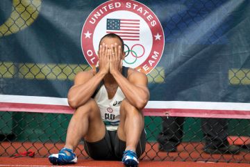 Bryan Clay upset after failing to make the Decathlon team after a hurdles disqualification Bryan Clay upset after failing to make the Decathlon team after a hurdles disqualification to illustrate College athletics revenue sharing deal ‘imperils Olympic pipeline’