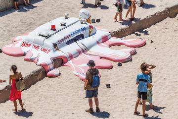 Sculpture of a melted ice cream van in Australia, New South Wales, Sydney, Tamarama Beach Sculpture of a melted ice cream van in Australia, New South Wales, Sydney, Tamarama Beach to illustrate International fee levy ‘will sap student sentiment’