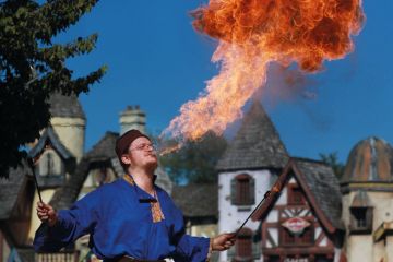 Person blows fire during a performance in Hungry to illustrate Hungarian rector blasts ‘dangerous dynamic’ of Horizon exclusions