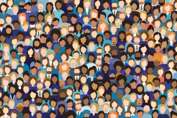 Illustration of a large crowd of people Illustration of a large crowd of people to illustrate UK HEIs must embrace the REF’s efforts to improve research culture