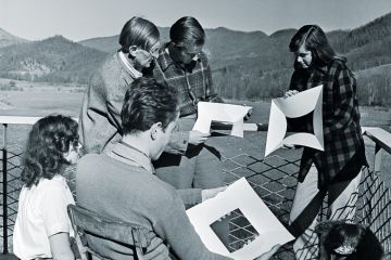 An art class meets on a deck at Black Mountain College, an art and design school in Black Mountain, North Carolina An art class meets on a deck at Black Mountain College, an art and design school in Black Mountain, North Carolina to illustrate To champion vocational education is to advocate for the humanities