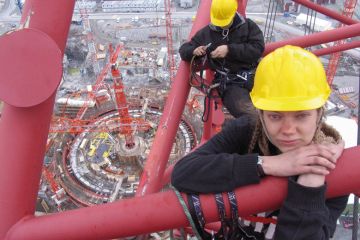 A group of Greenpeace activists climb a 100 meter high construction crane in Olkiluoto, Finland A group of Greenpeace activists climb a 100 meter high construction crane in Olkiluoto, Finland to illustrate Finland’s fee hike for non-European students ‘paradoxical’